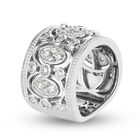 88 Facetten Moissanit-Ring, 925 Silber platiniert  ca. 0,90 ct image number 4