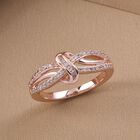 Rosa Diamant Konten Ring in Silber image number 1