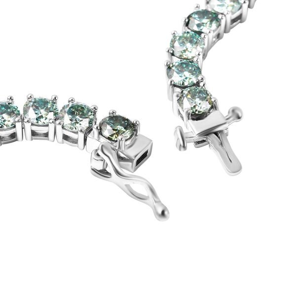 Blaues Moissanit Armband, ca. 20 cm, ca. 10,61 ct image number 6