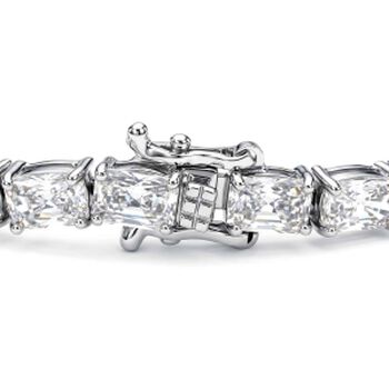 D'Joy Moissanit (Radiant) Armband ca. 20 cm 925 Silber Rhodiniert ca. 16.81 ct