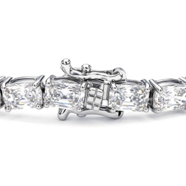 D'Joy Moissanit (Radiant) Armband ca. 20 cm 925 Silber Rhodiniert ca. 16.81 ct image number 3