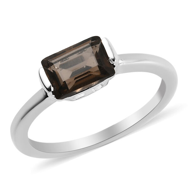Rauchquarz Solitär-Ring, 925 Silber  ca. 1,06 ct image number 4