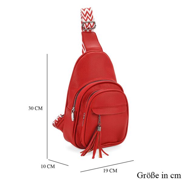 PU Brusttasche, 19x10x30cm, Rot image number 7
