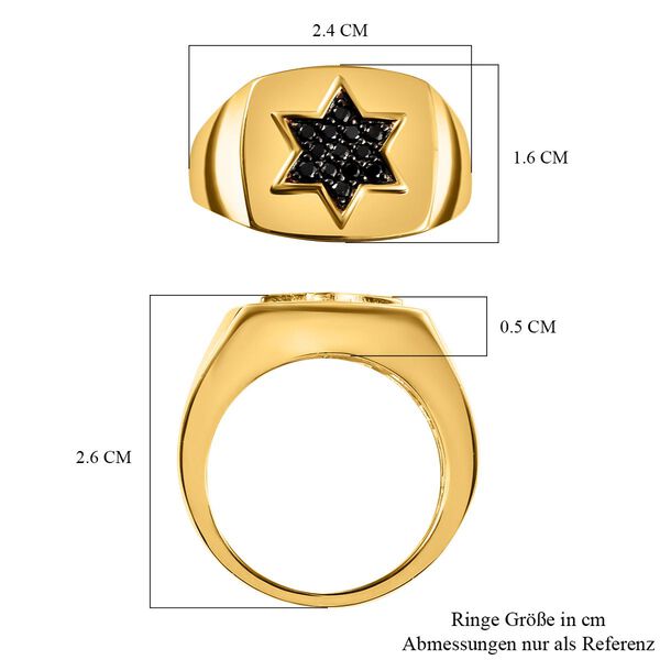 GP Celestial Dream Kollektion - Schwarzer Diamant und blauer Saphir-Ring - 0,35 ct. image number 7