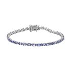 Tansanit Armband ca. 19 cm 925 Silber rhodiniert ca. 7,70 ct.