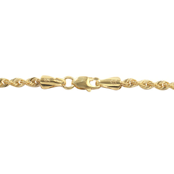 Italienische Diamantschliff Kordelkette, ca. 92 cm, 375 Gelbgold ca. 4,53g image number 2