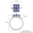 AAA Tansanit und Zirkon Cluster Ring - 2,33 ct. image number 6