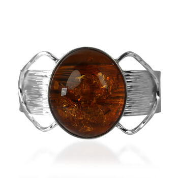 Nat&uuml;rlicher Baltischer Bernstein Armreif ca. 19 cm 925 Silber