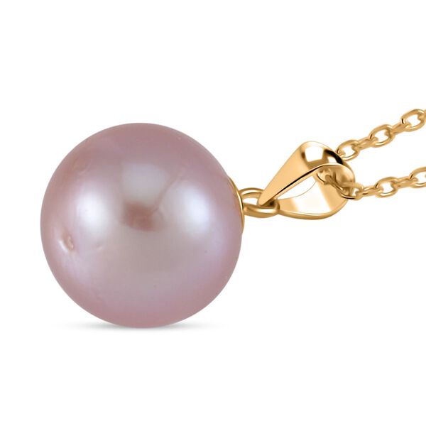 Lila Edison Perle Anh&auml;nger mit Kette, ca. 24,00 ct. image number 4