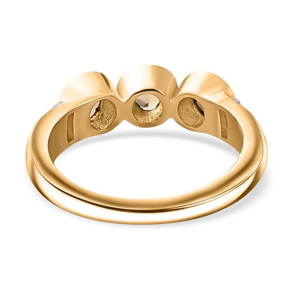 AA Nat&uuml;rlicher goldener Tansanit und Zirkon Ring - 0,55 ct. image number 6
