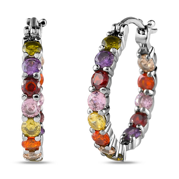 Champagner und gelbe Zirkonia-Ohrringe, ca. 5,46 ct image number 0