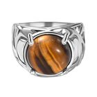 Tigerauge Ring Messing (Größe 17.00) ca. 6,82 ct