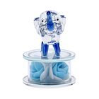 The 5th Season - Dekorative Kristallglas-Elefantfigur auf Kristallrose, 12x8x10cm, blau image number 2
