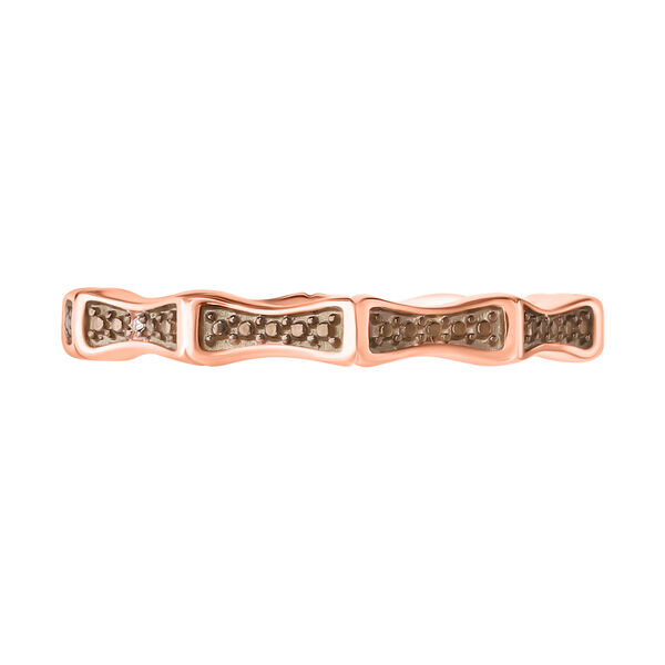Nat&uuml;rlicher Champagner Diamant P3 Ring, 925 Silber Ros&eacute;gold Vermeil, (Gr&ouml;&szlig;e 18.00) image number 2