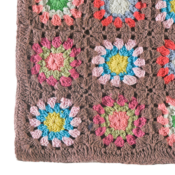 2er-Set Kissenbezüge aus Häkelgarn, Braun image number 4