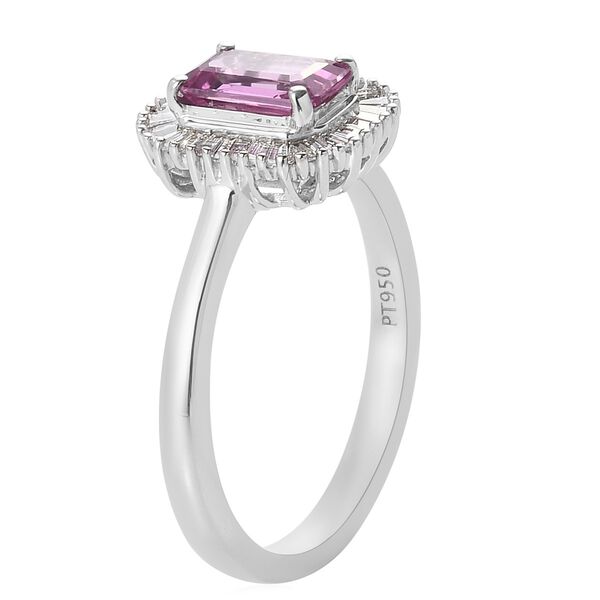 RHAPSODY AAAA rosa Saphir und Diamant-Ring, 950 Platin  ca. 1,16 ct image number 3