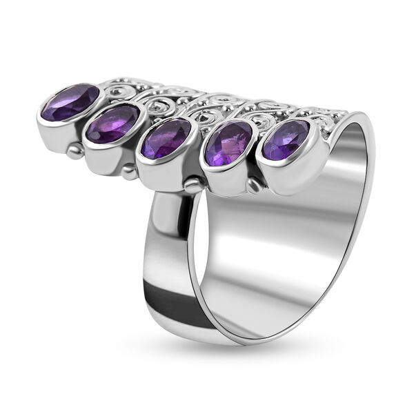 Royal Bali - afrikanischer Amethyst-Ring, 925 Silber  ca. 2,10 ct image number 4