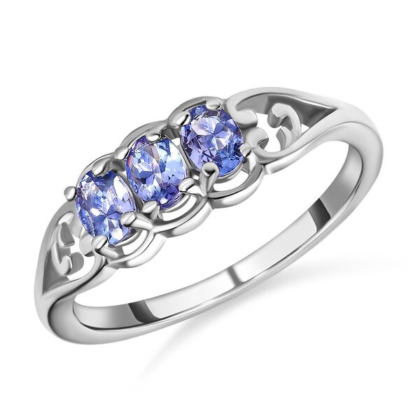 2er-Set - AA Tansanit Schmuckset - 1,33 ct. image number 4