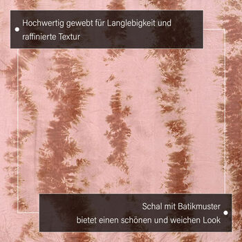 LA MAREY - 100% Maulbeeren-Seidenschal, Chiffon, 110x180cm, Lila und braun
