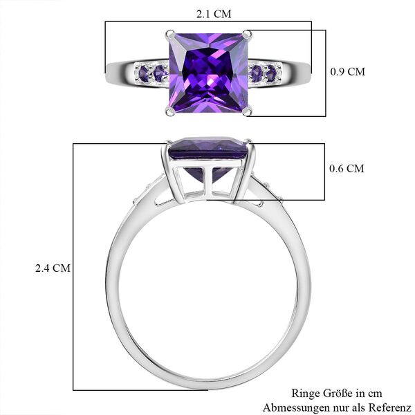 LUSTRO STELLA - Blauer Zirkonia Ring 925 Silber (Gr&ouml;&szlig;e 17.00) image number 7