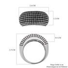 Schwarzer Spinell Ring, 925 Silber rhodiniert (Größe 16.00) ca. 0,37 ct image number 5