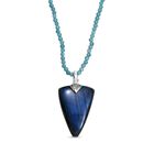 D'Joy AAA Labradorit, Apatit Schmuckset ca. 45 cm 925 Silber rhodiniert ca. 79,24 ct.