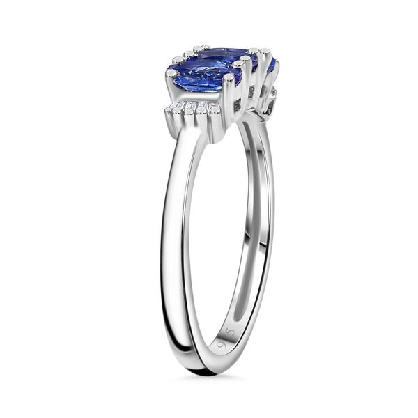 AAA Tansanit und Diamant Ring - 0,80 ct. image number 5
