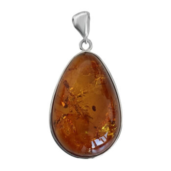 Nat&uuml;rlicher Baltischer Bernstein Anh&auml;nger, 925 Silber