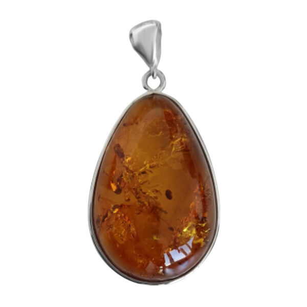 Nat&uuml;rlicher Baltischer Bernstein Anh&auml;nger, 925 Silber