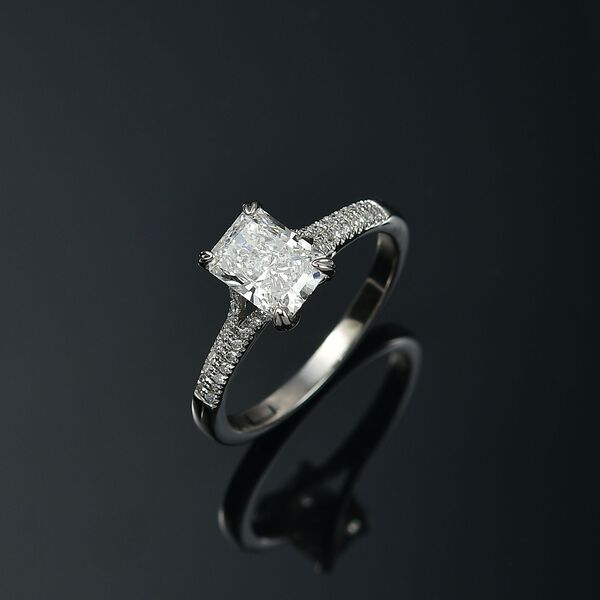 LUXURIANT IGI zertifizierter VS-EF Labor Diamant Ring in 950 Platin - 2 ct. image number 1