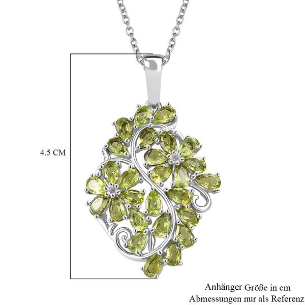 Peridot Anh&auml;nger mit 50cm Kette - 6,21 ct. image number 7
