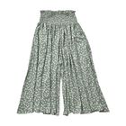 Luftige Taillen-Culottes mit Smok-Detail und Blumenmuster, Einheitsgröße, mintgrün