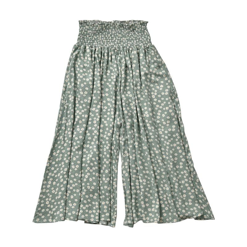 Taillen-Culottes mit Smok-Detail und Blumenmuster, Einheitsgröße, mintgrün image number 0