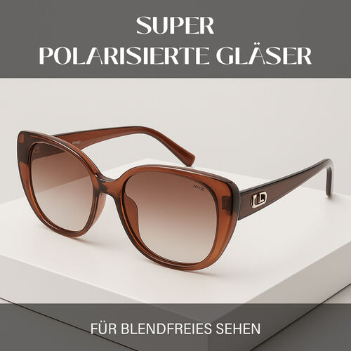 Swiss Eyewear SOLE & LUCE - Hepburn, Super polarisierte Sonnenbrillen UV400, Amber image number 1