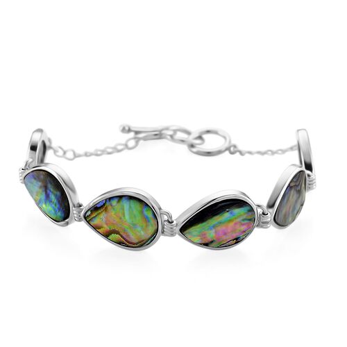 Abalone Muschel Armband ca. 19 cm mit 2.5 cm extender, Reine Legierung image number 0