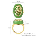 Grüne Jade Ring 925 Silber vergoldet  ca. 30,00 ct image number 5