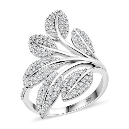 LUSTRO STELLA -  Wei&szlig;er Zirkonia Ring, 925 Silber rhodiniert (Gr&ouml;&szlig;e 18.00)