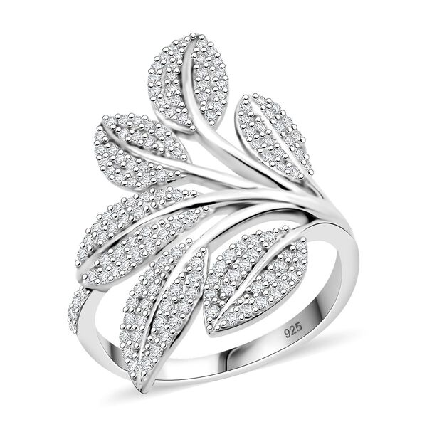 LUSTRO STELLA -  Wei&szlig;er Zirkonia Ring, 925 Silber rhodiniert (Gr&ouml;&szlig;e 18.00)