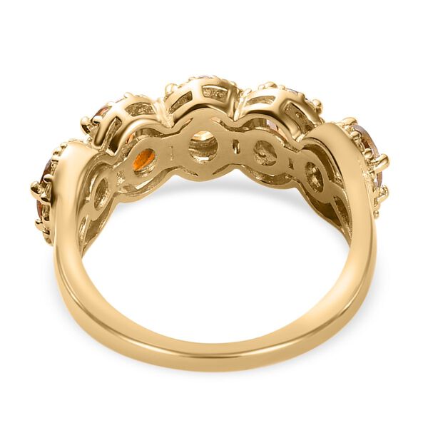 Natürlicher, goldener Tansanit und weißer Zirkon-Ring - 2,12 ct. image number 6