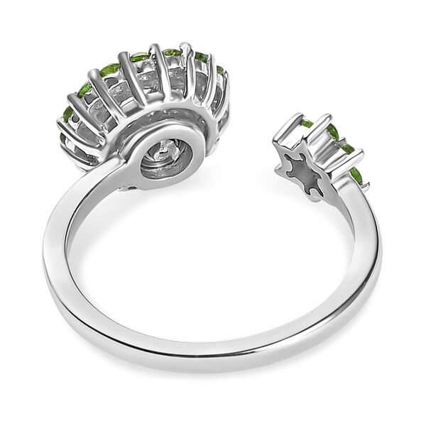 Nat&uuml;rlicher, &auml;thiopischer Welo Opal und nat&uuml;rlicher Chromdiopsid-Ring, 925 Silber platiniert  ca. 0,96 ct image number 6