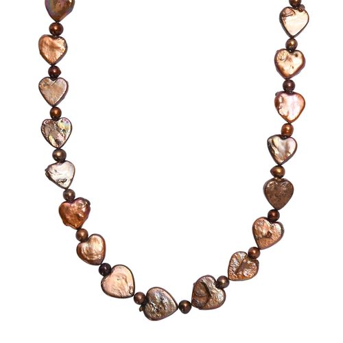 Champagne Perlen Halskette ca. 45 cm 925 Silber rhodiniert 150.00 ct image number 0