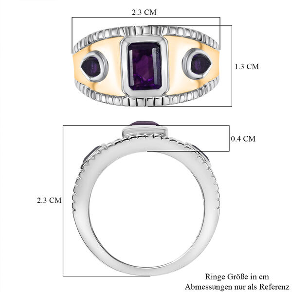 Afrikanischer Amethyst Ring Messing (Größe 18.00) ca. 1,29 ct image number 7