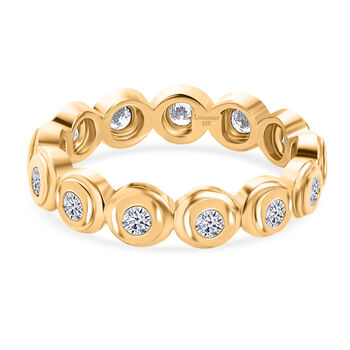 LUXURIANT DIAMOND - Lab Grown Diamant SI-GH Ring 925 Silber 750 Gelbgold Vermeil (Gr&ouml;&szlig;e 17.00) ca. 1,00 ct