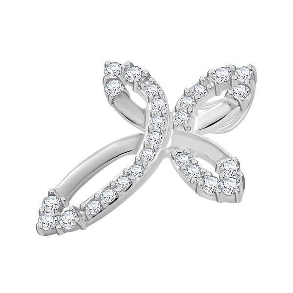 LUSTRO STELLA - Wei&szlig;er Zirkonia Anh&auml;nger, 925 Silber rhodiniert image number 4