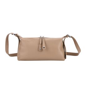 Crossbody-Bag aus Echtleder im Soft-Design, 30x8x16 cm, Dunkelkhaki