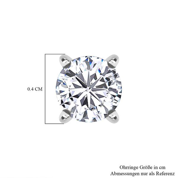 Moissanit Ohrringe, 925 Silber rhodiniert - 0,45 ct. image number 4