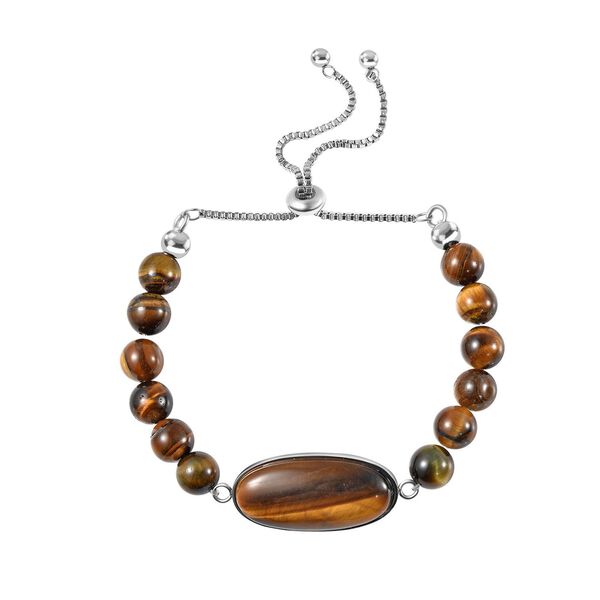 Flexibles gelbes Tigerauge Bolo-Armband, 15-22 cm - 68,50 ct. image number 0