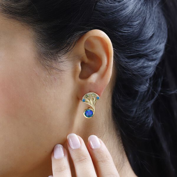 GP Italian Garden Kollektion - Pfau Triplett Quarz und Multi-Edelstein-Ohrringe - 3,62 ct. image number 3