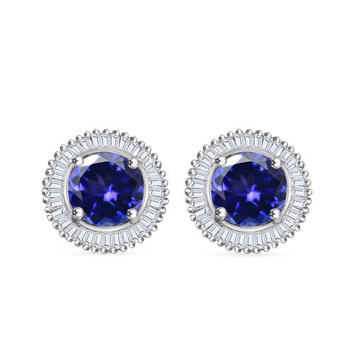 RHAPSODY AAAA Tansanit und VS EF Diamant Ohrringe in 950 Platin - 2,60 ct. image number 0