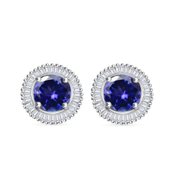 RHAPSODY AAAA Tansanit und VS EF Diamant Ohrringe in 950 Platin - 2,60 ct. image number 0